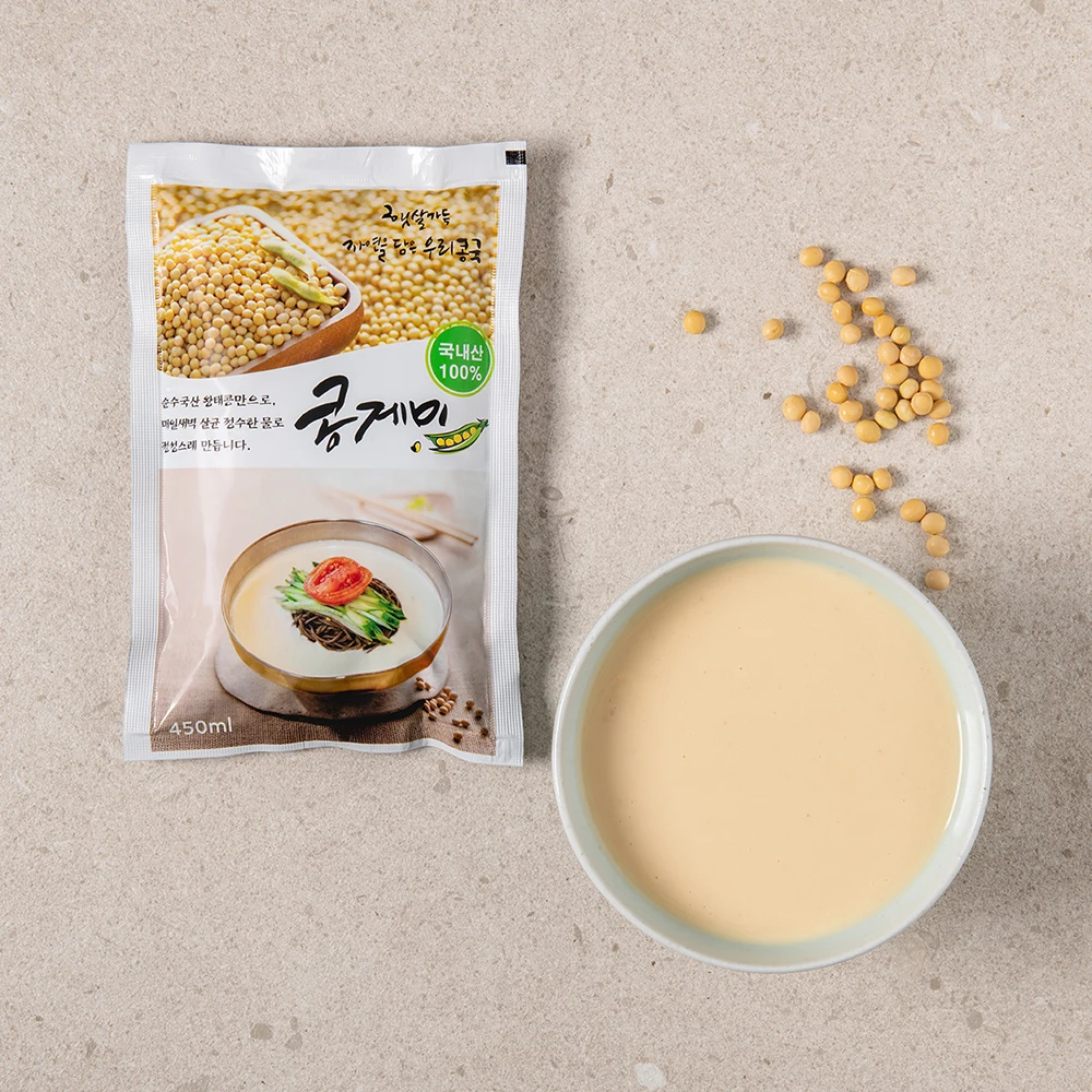 콩게미 콩국수 진한 크림 콩물 백태 서리태 콩국물