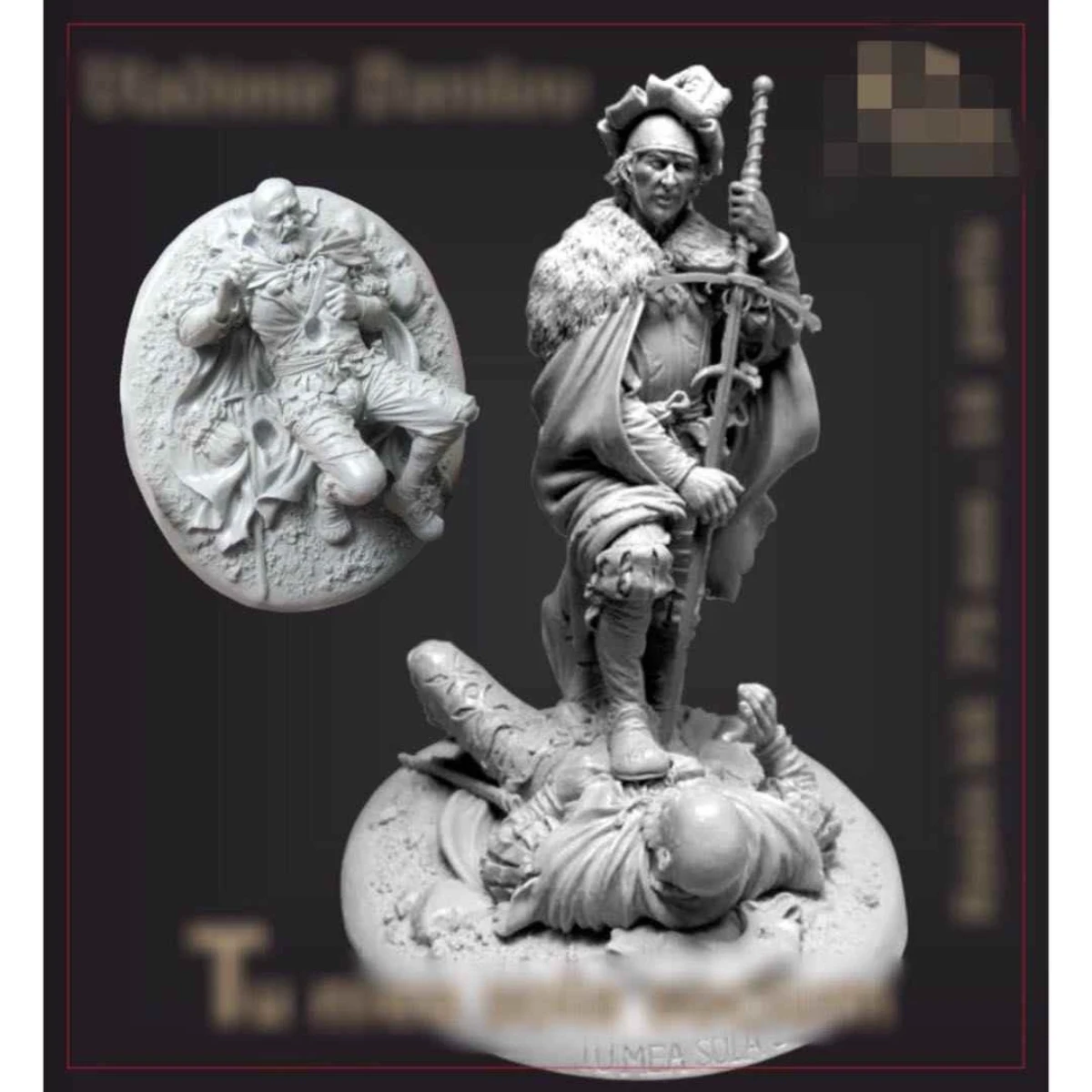 

Модель из смолы 1/24, военная тематика GK, древний воин (2 фигурки), несобранный и неокрашенный набор.