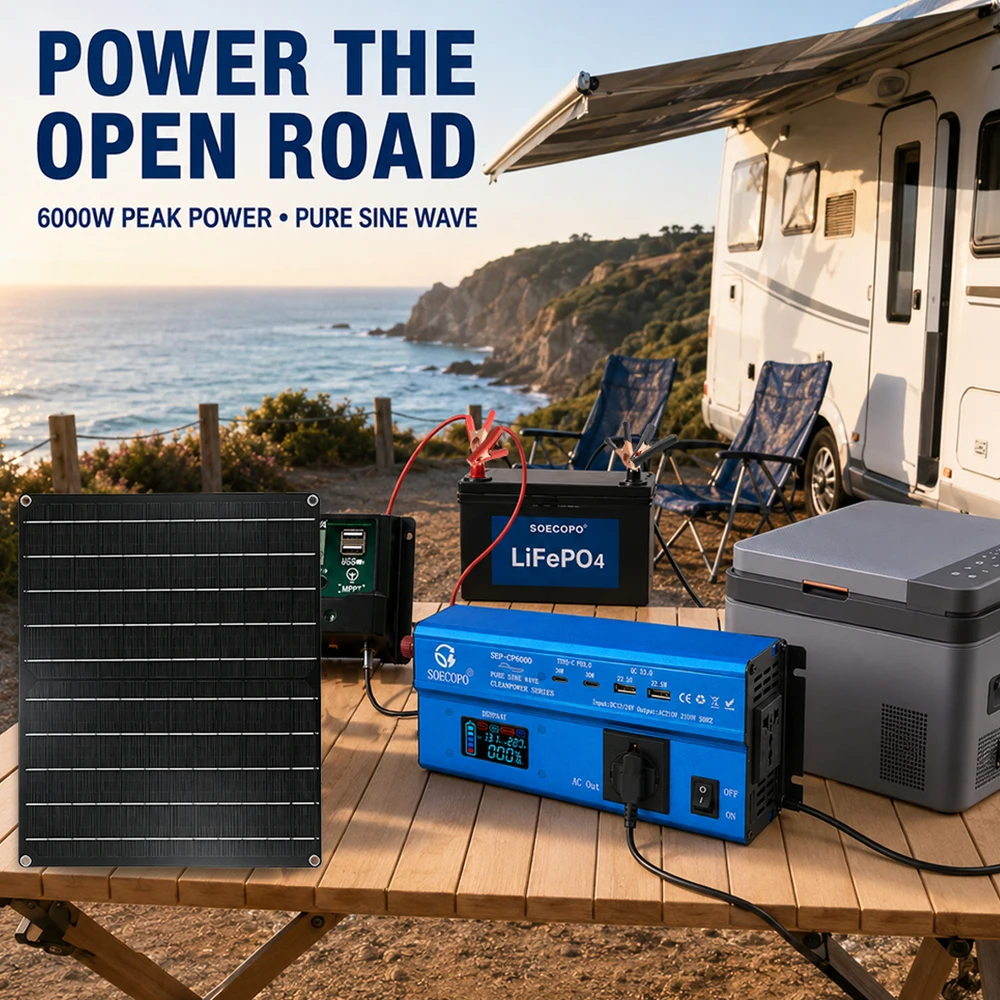 Reliable Off Grid Power Solution 6000W Pure Sine Inverter 300W Solar Panel 60AMPPT Easy Installation for Home Garden Emergency