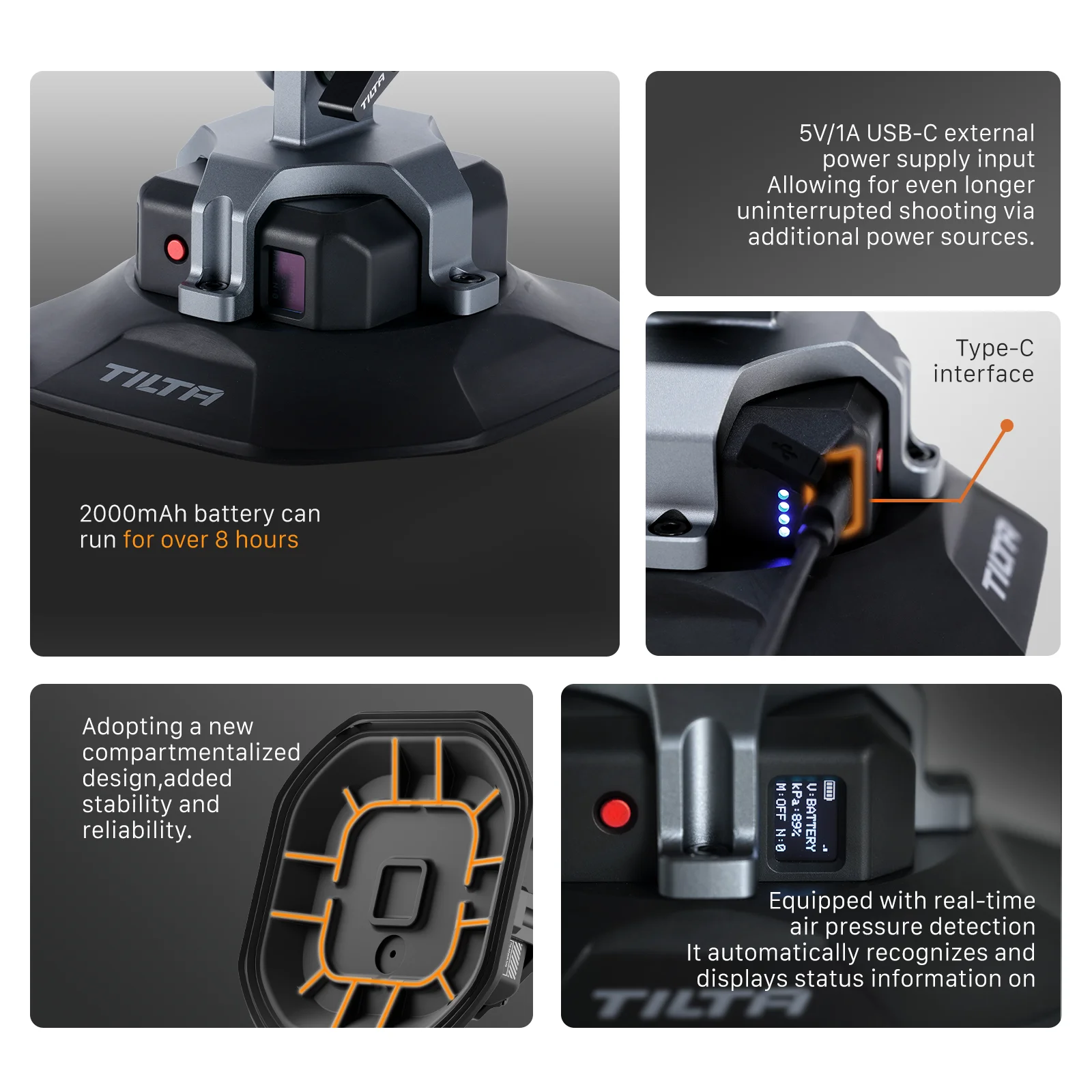 TILTA HDA-T15 Hydra Alien Mini Shock Absorbing Arm Car Shooting E-Suction Cup For DJI Osmo Pocket 4 Pocket 3 for Insta360 X4