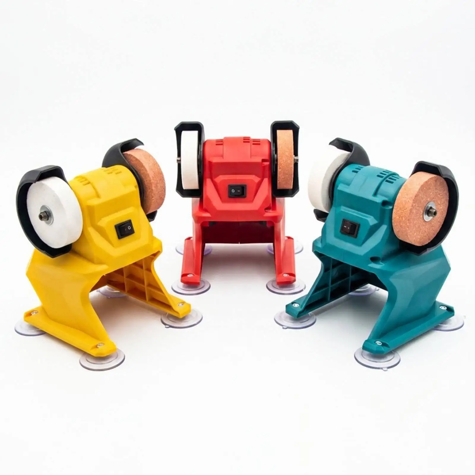 Household Small Dual-Wheel Grinder Multi-Functional Benchtop Grinder Polisher Knife Sharpener Tool For Stone Knife Polishing