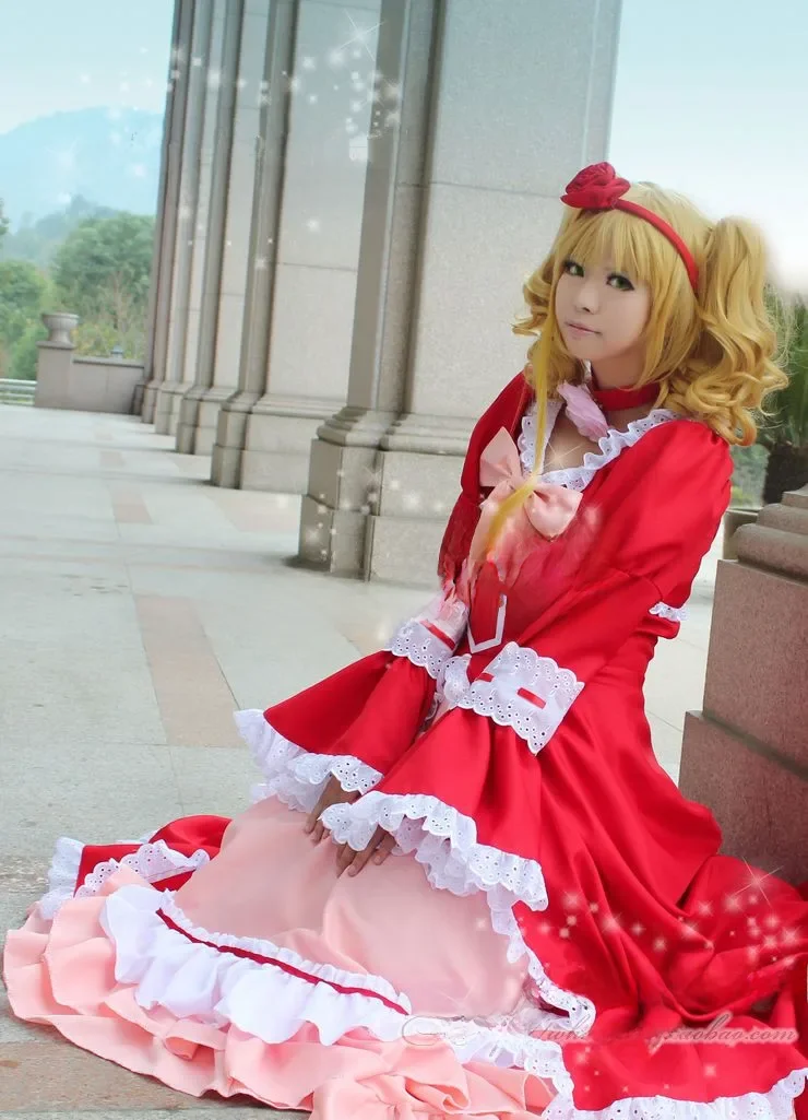 Kuroshitsuji Kuroshitsuji Elizabeth przebranie na karnawał czerwona przebranie sukienka Lolita Halloween kostiumy dla kobiet na zamówienie dowolny rozmiar — zdjęcie 2