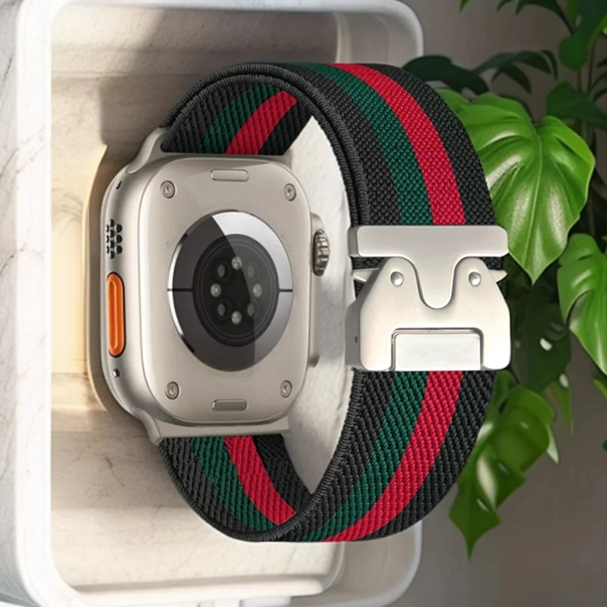 Nylonowa pętla do paska Apple Watch Series10 49mm46mm45mm44mm42mm 38mm40mm41mm Klamra w stylu spadochronowym do Iwatch Ultra2 S10 9 8 7 6 — zdjęcie 2