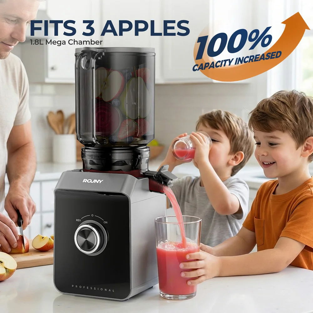 Estrattore di succo a freddo a calibro largo da 130 mm, spremiagrumi a masticazione, senza BPA per alimenti per neonati e bambini