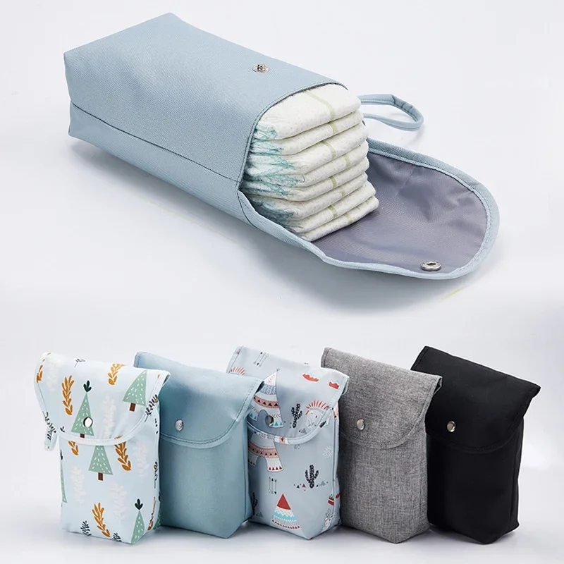 Novo saco de fraldas de bebê à prova d'água e reutilizável, bolsa de bebê, saco de armazenamento de