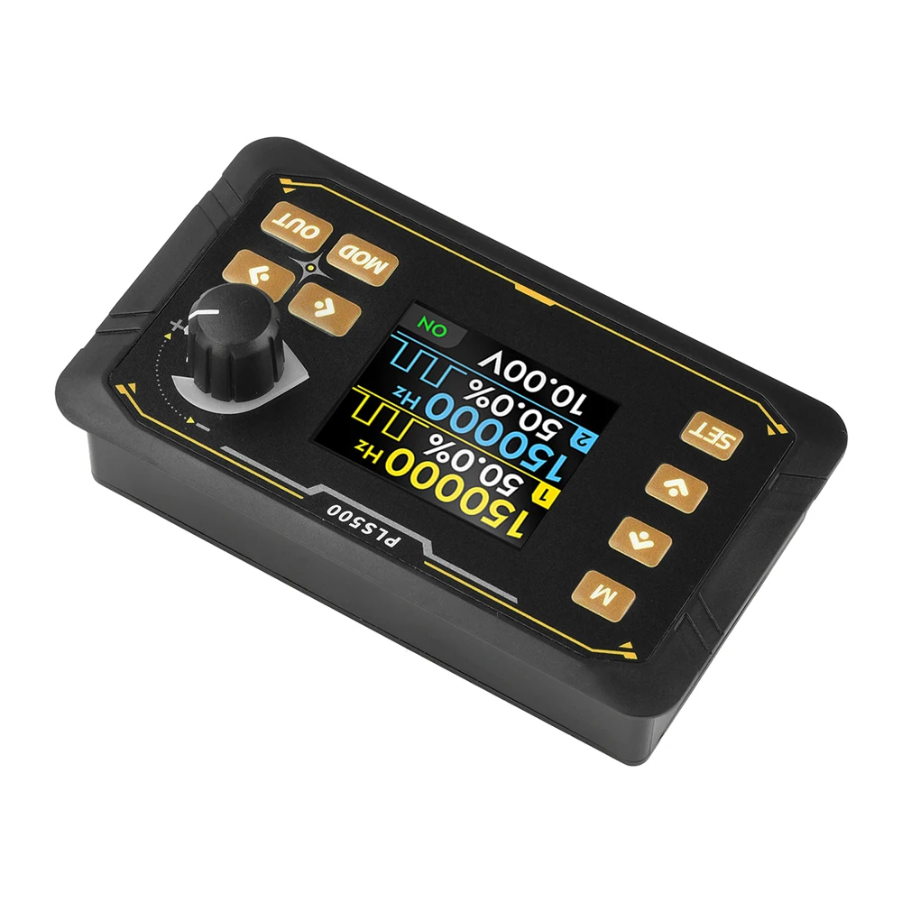 DC 5-24V PLS500 Frequency Meter Dual Channel Pulse PWM Signal Generator 1Hz~500kHz Adjustable Dead Time Programmable Control