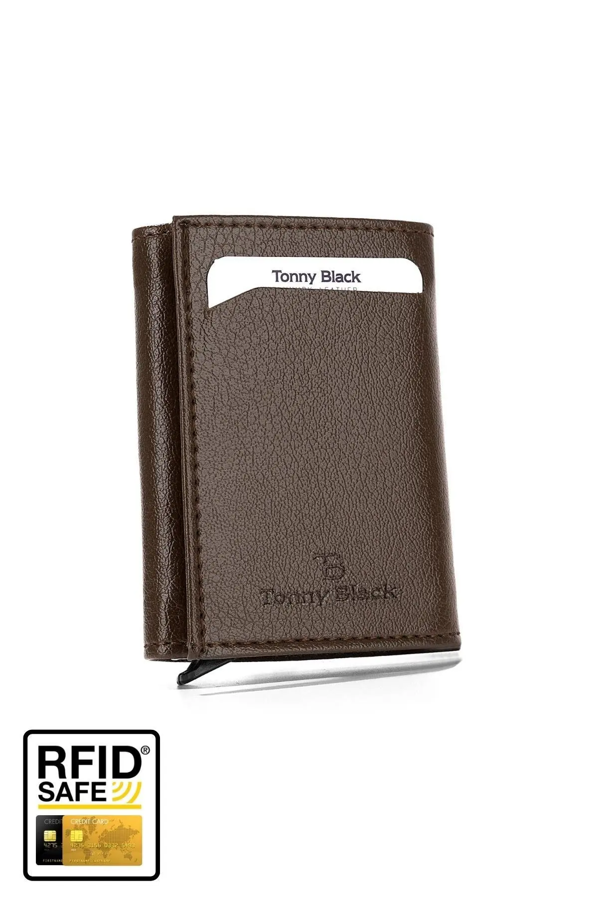 2023 New Men Women Smart Wallet Credit Bank Card Holder Fashion Purse Alloy Business Casual Mini Brand PU