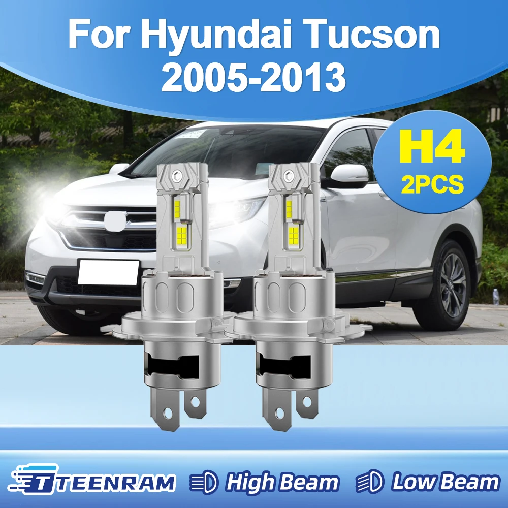 

H4 LED Car Headlight bulbs DC12V-24V 20000LM High/low beam 3570 CSP Wireless with Fan Mini Lamp For Hyundai Tucson 2005-2013