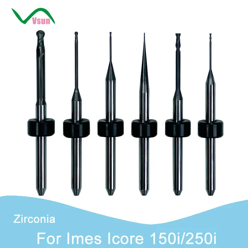 CADCAM Zirconia PMMA Wax PEEK Milling Burs Cutters Tools Compatible with ImesIcore 150i 250i