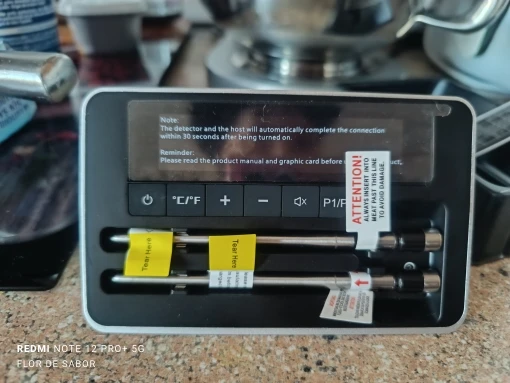 Smart Wireless Meat Thermometer with 5mm Ultra-Thin Probe, Bluetooth Meat Thermometer with Large LCD Display for BBQ Grill, Oven photo review