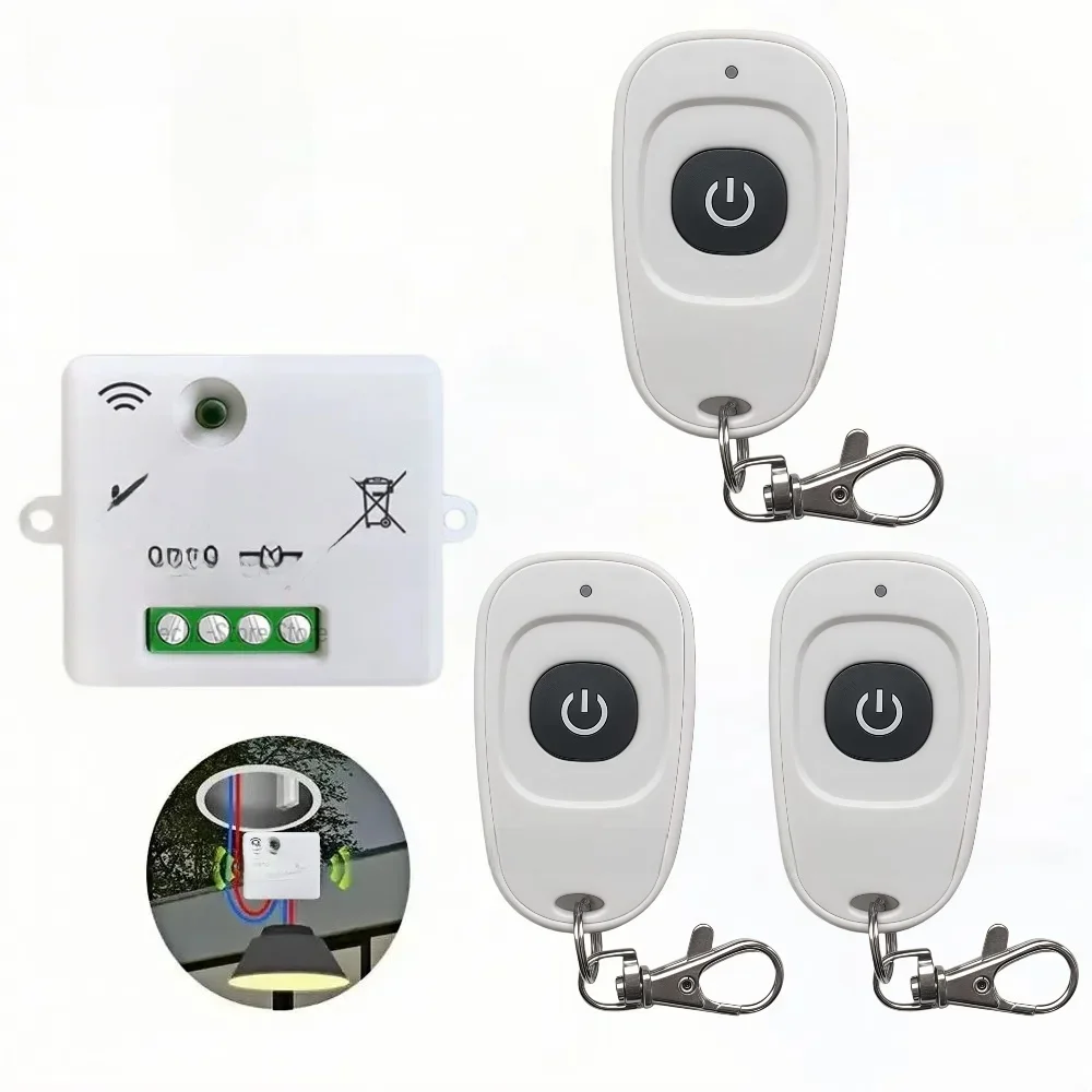 Commutateur de télécommande sans fil universel 433MHz, 1 CH AC 110V 220V, récepteur de relais RF pour lumière/ventilateur/moteur/ouvre-porte de Garage