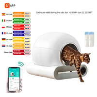 Smart Self Cleaning Cat Litter Box 65L Extra Large Closed Automatic Cat Toilet App Control Cat Litter Tray Arenero Gato for Cats
