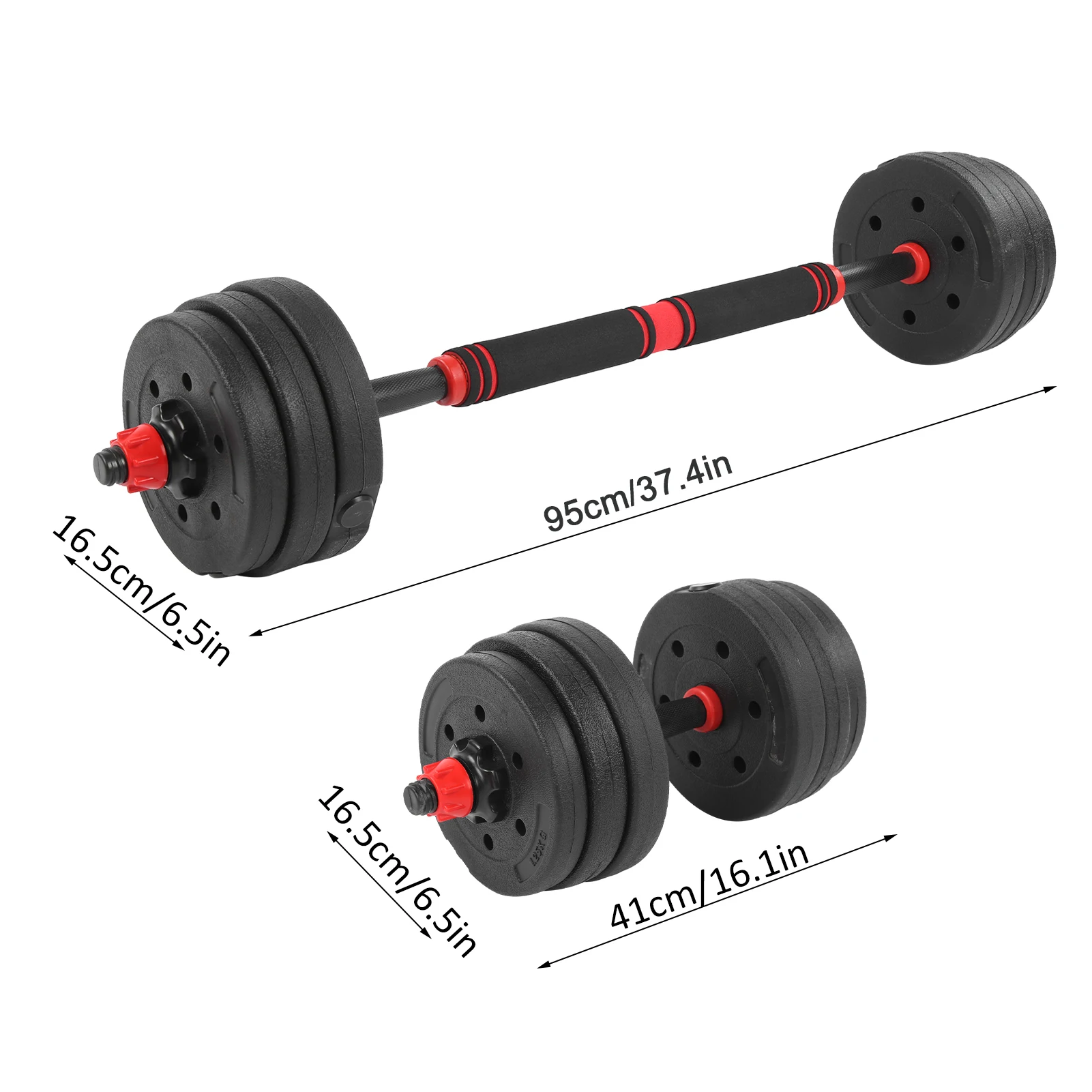 Home Exercise Adjustable Dumbbell Combination Set 10kg x 2 Training Fitness Equipment