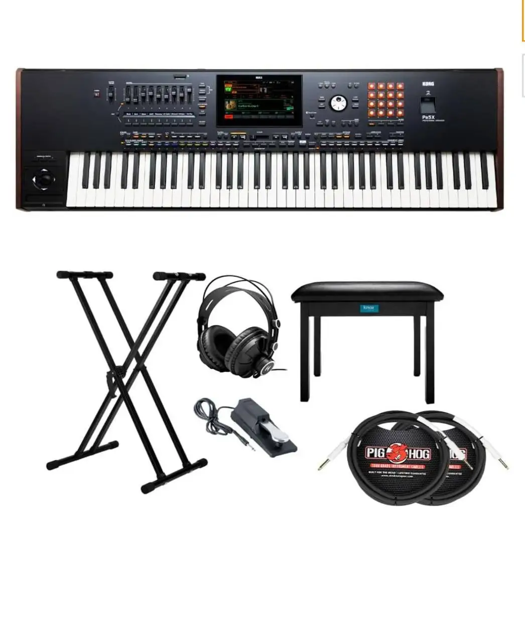 

ГОРЯЧАЯ ПРЕДЛОЖЕНИЕ-Korg-76-Key Pa5X Professional-Arranger-Bundle-with Регулируемая-подставка для клавиатуры-СОВЕРШЕННО НОВЫЙ