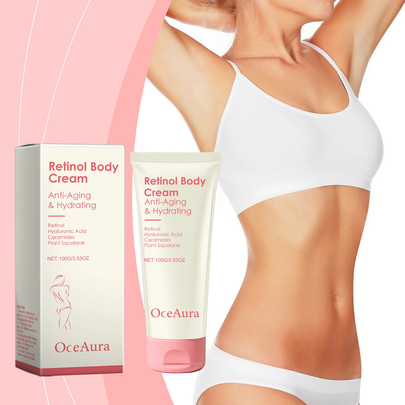

Oceaura Retinol Body Cream Firming Moisturizing Anti-aging Whitening Mild Formula Improve Sagging Nourishing Body Lotion