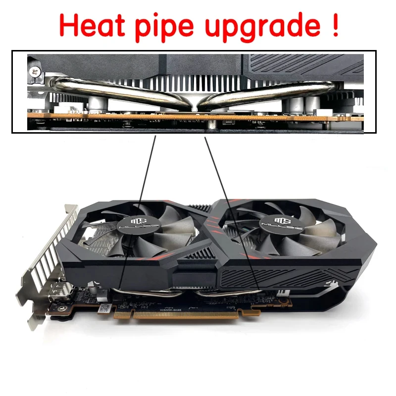 Б/У MLLSE AMD RX 6600M 8 ГБ Видеокарта GPU GDDR6 128 бит 7 нм Placa De Video Heat Pipes Версия Поддержка настольного процессора rx6600m 8 ГБ