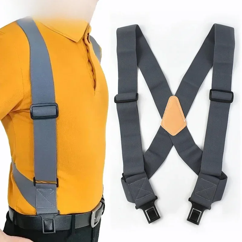 Deepeel 5*120cm szelki męskie dla dorosłych elastyczne poszerzone męskie szelki regulowany pasek typu X męski Jockstrap sportowa praca pończocha — zdjęcie 2