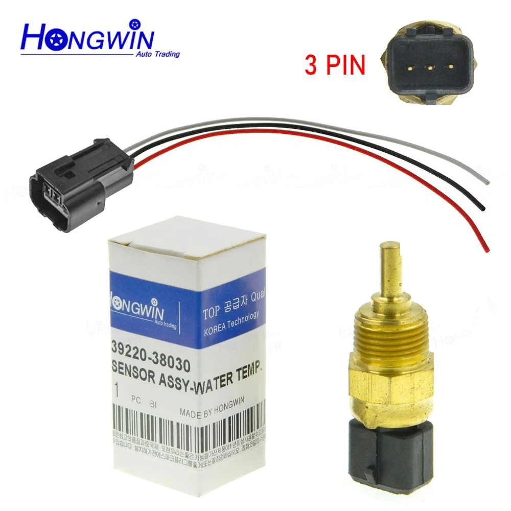 Czujnik temperatury płynu chłodzącego złącze dla Hyundai Accent Veloster KIA Motor G70 2000-2015 39220-38030 3922038030 3922038020