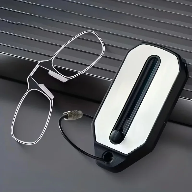 Nase Clip-on Lesebrille falten beinlose ultraleichte Schlüssel bund Brille Männer Frauen Mini tragbare presbyopische Brille 1,0 bis 4,0