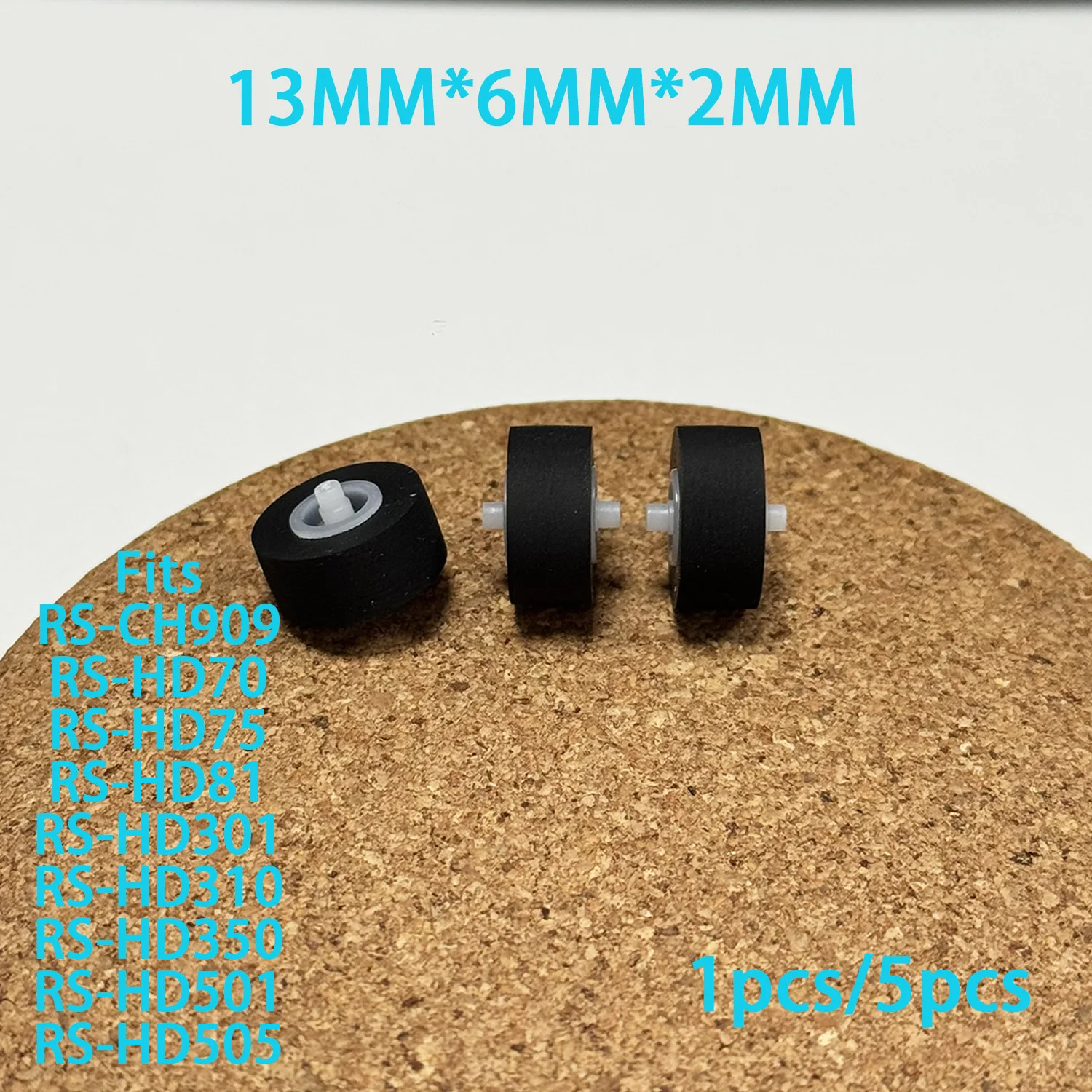 Pinch Roller Tires Axis Fits Panasonic Technics RS CH909 HD70 HD75 HD81 HD301 HD310 HD350 HD501 HD505 13*6*2mm Pressure Pulley