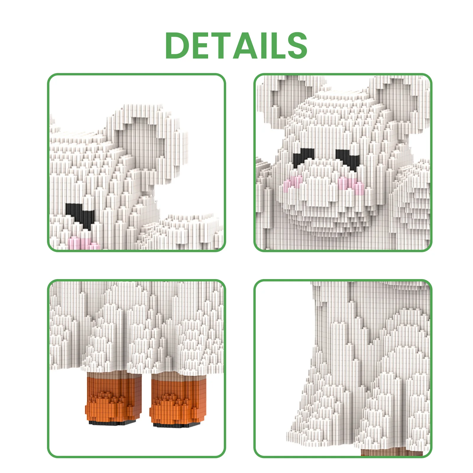 かわいいゴーストベア 積み木セット 4500ピース ABS DIY ブロック ベア おもちゃ ハロウィンギフト おしゃれな部屋飾り 男の子 女の子 コレクター向け