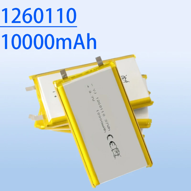 

1260110 3,7 В 10000 мАч Перезаряжаемая литий-полимерная батарея высокой емкости для устройств 9373129 1160110 126280 146074