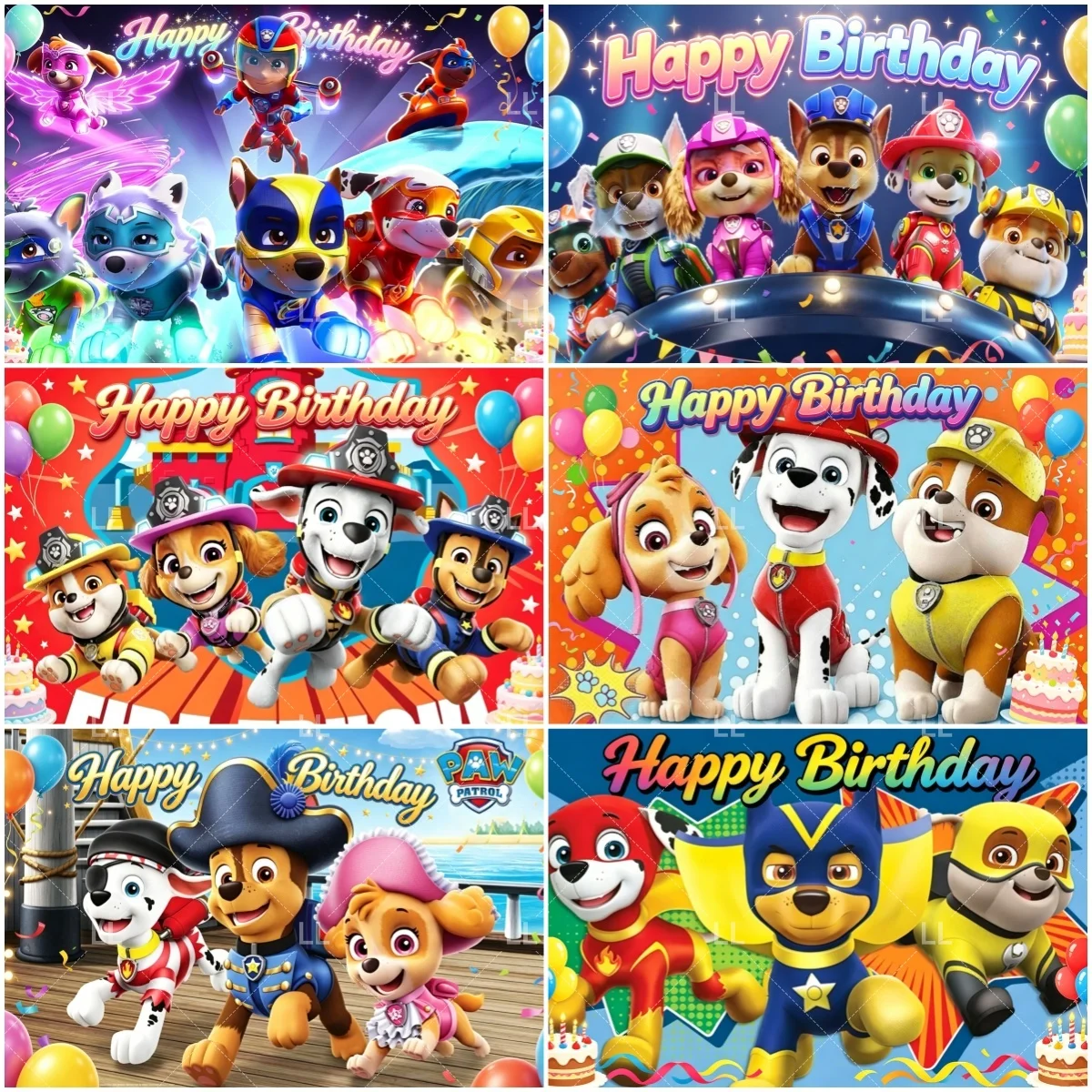 

PAW Patrol Animation Birthday Party Decoration Backdrop Cartoon Puppy Dog Photography Background Kid Baby Shower Supplies Gift