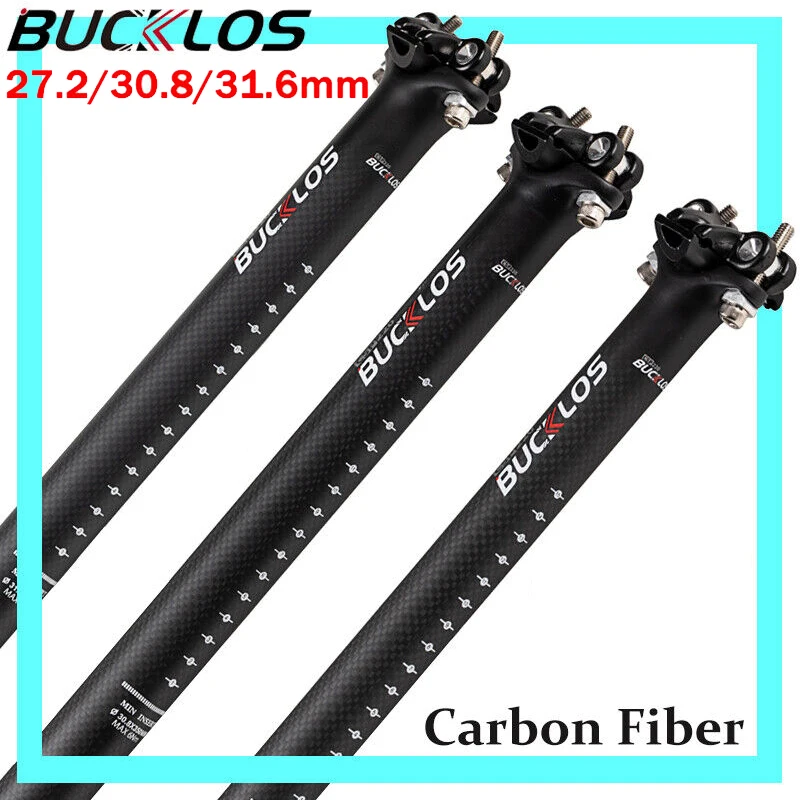 BUCKLOS 350/400mm Bicycle Seatpost 27.2/30.8/31.6mm Bike Seat Tube Aluminum Alloy Road MTB Saddle Post Durable Bike Saddle Tube