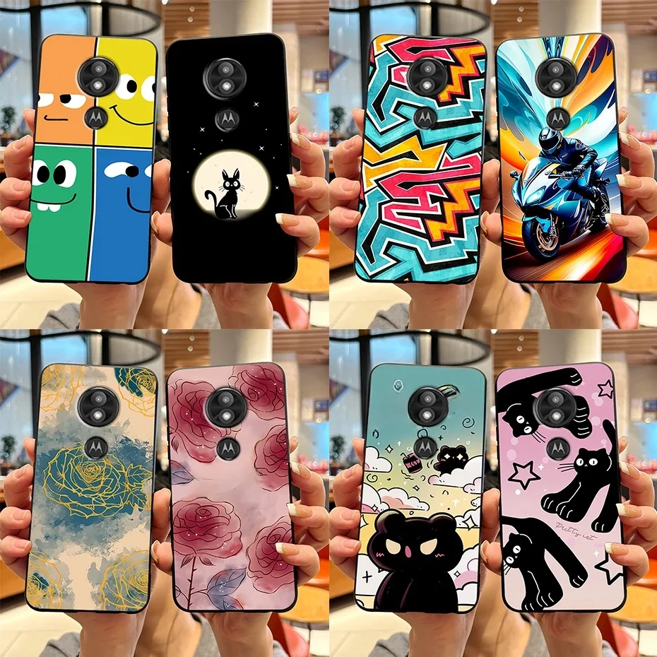 Funda Capa pour Motorola Moto G7 Play couverture exquise coque en Silicone souple pour Motorola Moto G7 Power mignon dessin animé coque noire