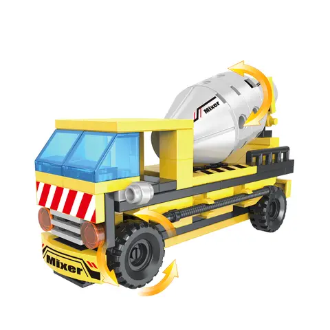 COGO Byggklossar för Ingenjörsfordon - Väghyvel, Asfaltläggare, Vägvältar - Byggbilsklossar för Pojkar (846 ST) 10 best sales cogo byggstenar - №1