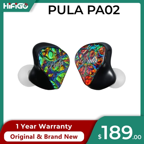 Imagen 1 del producto PULA PA02 auriculares HiFi 1DD + 4BA monitores intrauditivos híbridos estudio de música de alta resolución auriculares con controlador híbrido con Cable de 2 pines de 0,78mm