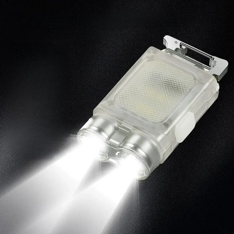 Porte-clés Lampe de poche magnétique LED, chargement multifonctionnel, mini lumière portable, maintenance, lampe de travail ultra lumineuse