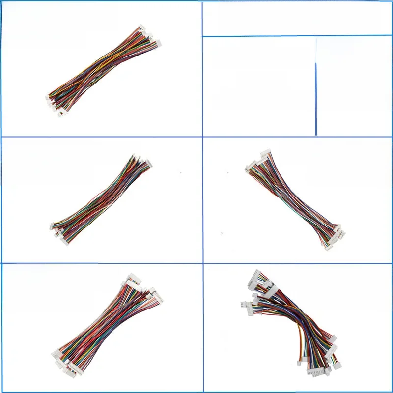 Connecteur de câble à double tête, SH1.0, JST1.25, ZH1.5, PH2.0, XH2.54, pas JST 1.0, 1.25, 1.5, 2.0, 2.54mm, 2 broches, 3 broches, 4/10 broches, femelle, 10 pièces
