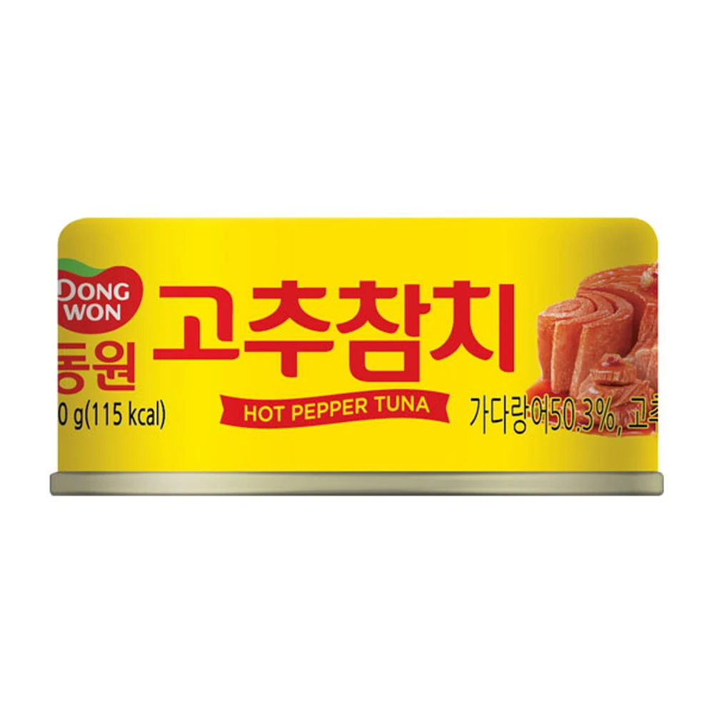 دونغون تونا سبايسي 90 جرام × 8/ 4 علب أوميغا 3 مجموعة تونا شحن سريع