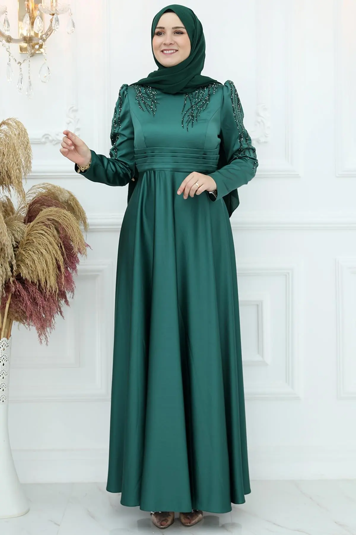 Hijab Dress Evening dress Long Women Muslim Women\'s Long Sleeve Dress women\'s dress Turkey Islamic clothing