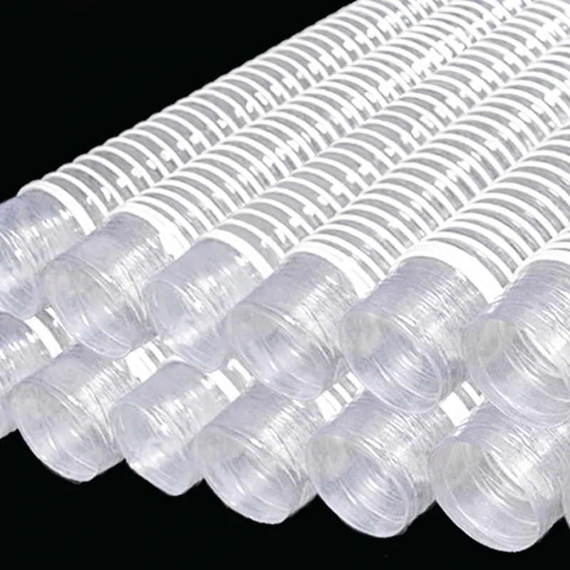 2Meter Innen durchmesser 32-100mm transparente PVC-Kunststoff-Stahldraht schläuche Stauben tfernung