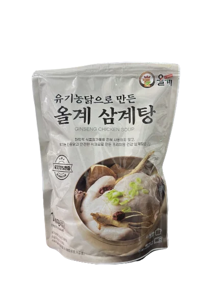 [올계본사직영] 올계삼계탕 1kg 유기가공식품 70% 인증 삼계탕 백숙 보양식 건강식 닭죽 닭칼국수 동물복지 유기농 친환경 닭고기 닭