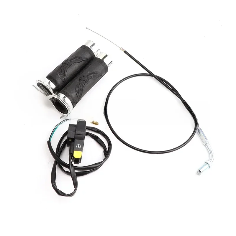 AliExpress Motorcycle Handlebar Hand Grips Throttle Cable Kill Switch Set For 49CC 60CC 66CC 80CC Motorized Bicycle Push Bike Engine Parts