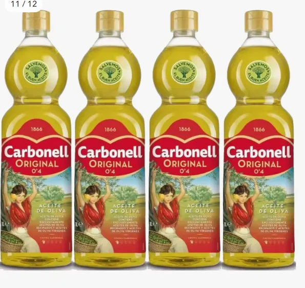 CARBONELL Aceite de oliva suave 0,4º botella 1L-PACK de 4 BOTELLA