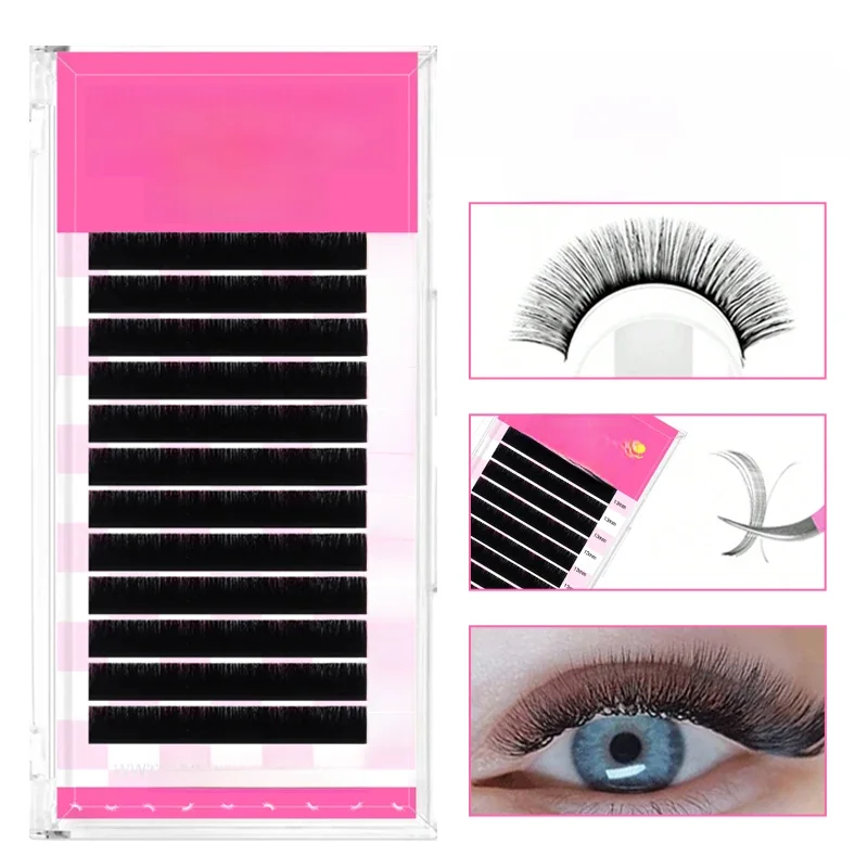 TDANCE Extensions de cils en cachemire Super mat noir Extensions de cils classiques cils de Volume individuel pour cils professionnels en vison