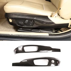 For BMW 3 Series E90 2005-2012 X1 E84 2010-2015 ABS Carbon Car Seat Side Adjustment Button Frame Decorative Cover Accessories