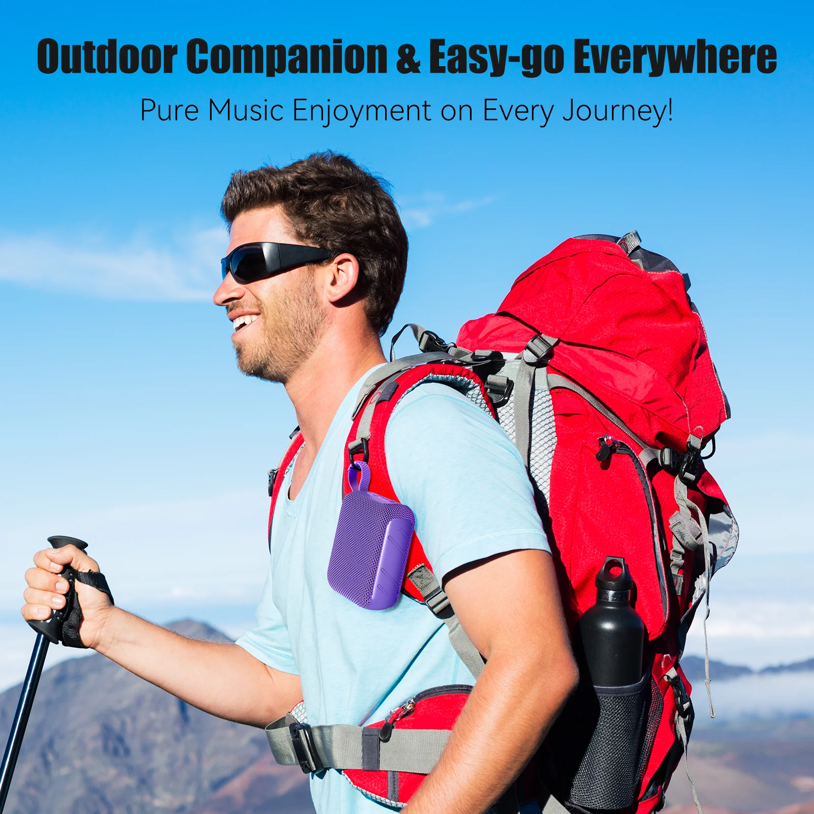 Bluetooth Speakers TWS 10W Enhanced Bass Portable Outdoor Wireless Speaker 30Hrs IP7 Waterproof Shower Speaker Bluetooth 5.3