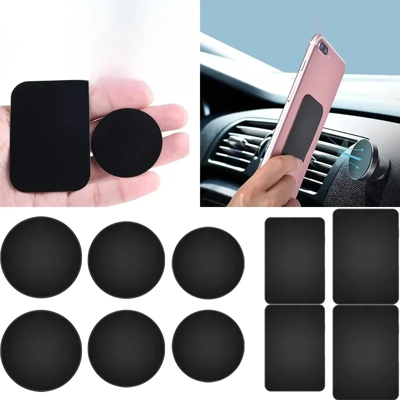 Autocollants de disque en feuille de fer noir pour voiture, autocollants universels de haute qualité pour téléphone magnétique, disques métalliques, support de plaque, accessoires automobiles