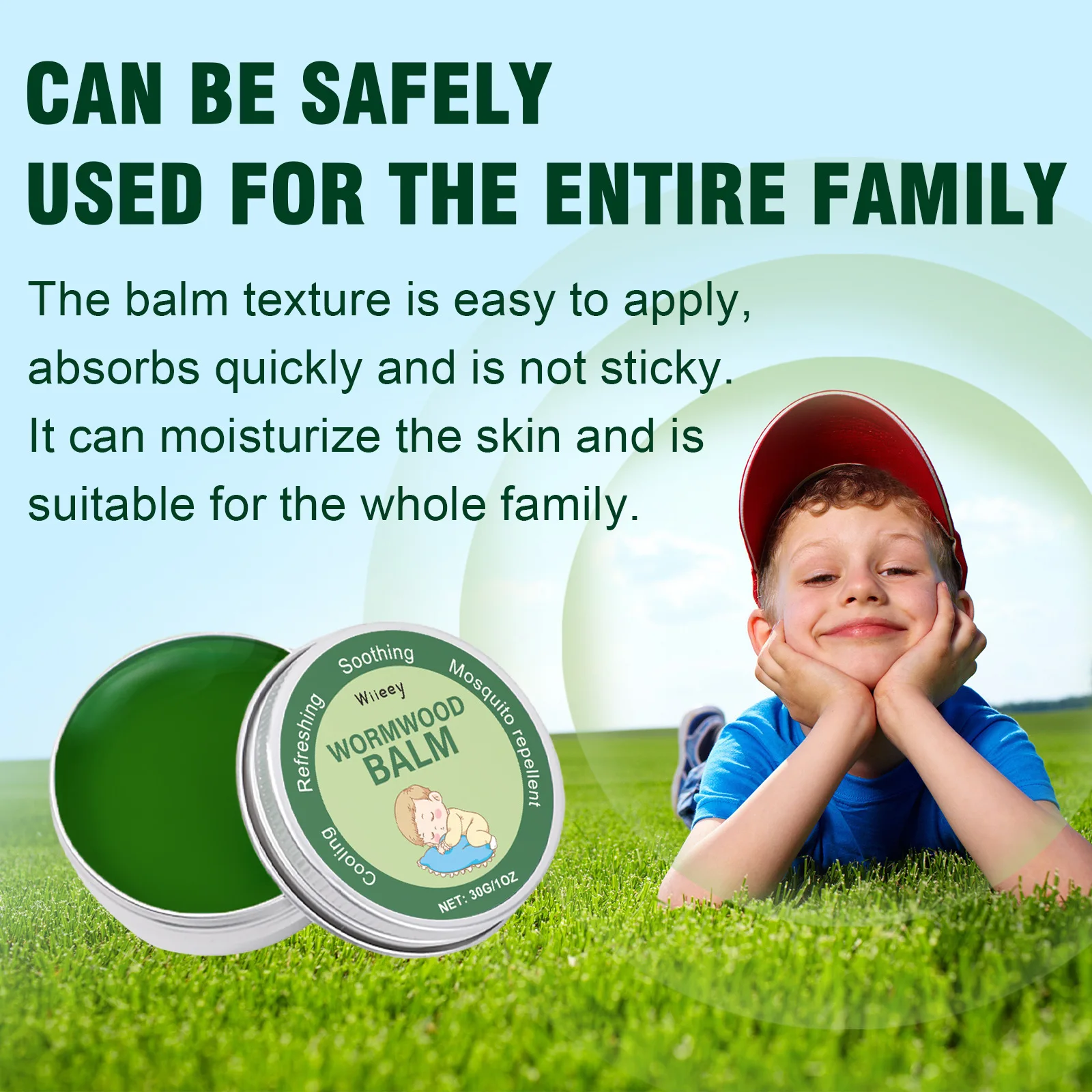 Wiieey طارد البعوض بلسم الشيح التبريد منعش تهدئة لدغات البعوض حكة احمرار تورم كريم طارد البعوض