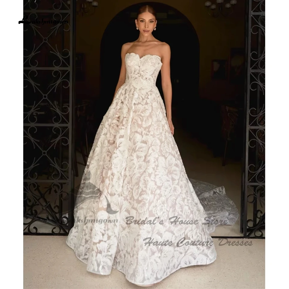 sachin and babi light blue dress Vintage 3/4 Sleeve V-neck Beaded Champagne Lace Wedding Gown