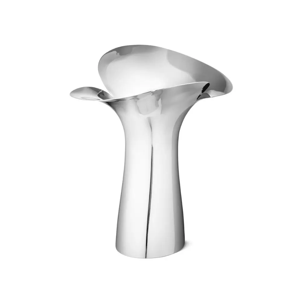 Vase Georg Jensen Bloom Botanica en acier inoxydable
