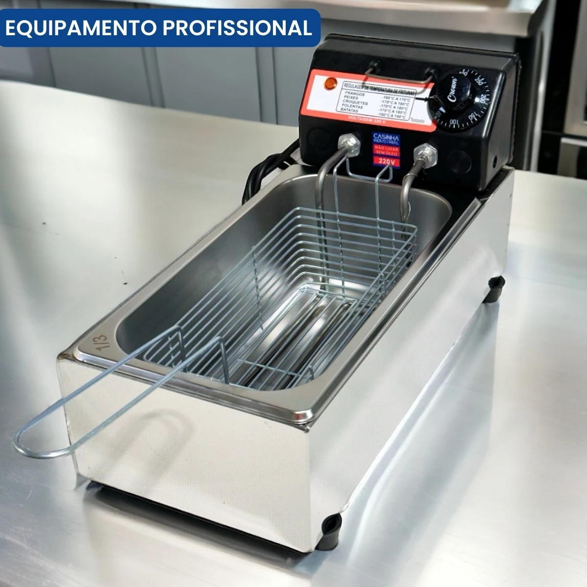 مقلاة صناعية كهربائية عميقة ، كوبا 3 لتر ، اقتصادية بطاطس الباستيل Coxinha ،