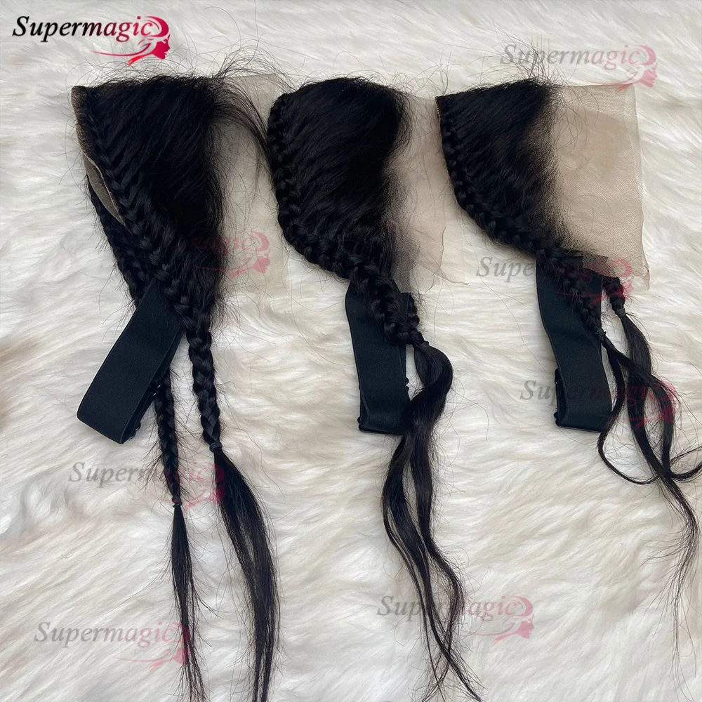 باروكة أمامية فقط 13 × 4 بدانتيل أمامي مستقيم مع ضفائر 12 14 16 بوصة طبيعية مستقيمة بدون صمغ جاهزة للارتداء والذهاب