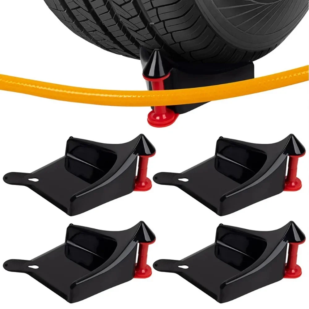 Cale de pneu coulissant, Tube de lavage de voiture, outils Anti-pincement, Guides de tuyaux de voiture, roue, empêche les détails de voiture/outil de lavage