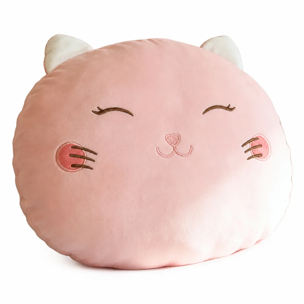 Zacht 3D Kattenkussen 40cm - Decoratief Kawaii Kittenkussen voor Bank of Bed, Pluche Aanraking, Bespaar bij aankoop van meerdere exemplaren